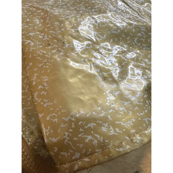 Vintage Wippette Gold Metallic‎ Hooded Raincoat Women's L Retro 80s/90s Zip - Picture 11 of 11